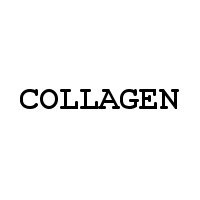 Collagen mit und ohne Schriftrelief